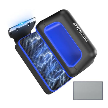 Aquarium Magnetic Glass Cleaner, Floating Scraper, Large | Includes stainless steel and plastic scraper heads for glass and acrylic tanks, plus a soft inner cleaning pad - size: L