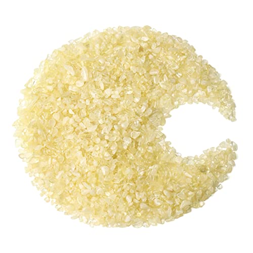 ZHIYUXI Citrine Crystal Chips Fish Tank Gravel Vase Filler Stones Bulk Crushed Crystals Gemstone Polished Natural Quartz Stone Healing Crystals Glass Stones Fish Rocks - color: H# Citrine, size: 0.22lbs