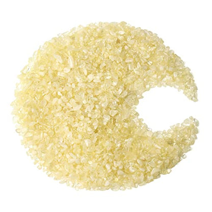 ZHIYUXI Citrine Crystal Chips Fish Tank Gravel Vase Filler Stones Bulk Crushed Crystals Gemstone Polished Natural Quartz Stone Healing Crystals Glass Stones Fish Rocks - color: H# Citrine, size: 0.22lbs