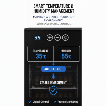 Reptile Incubator 23L Egg Incubator with Humidity Control Cooling Heatin | 10-40℃ Smart Cooling & Heating, 32dB Ultra-Quiet, 3 Removable Shelves, Galvanized Steel Build, For Snake Lizard Gecko Egg