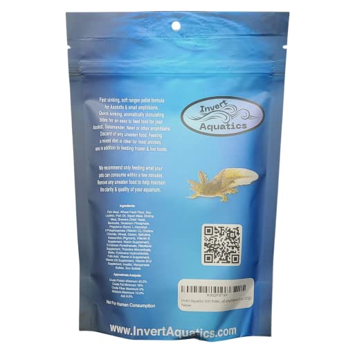 Soft Pellets for Axolotls - Moist Sinking Diet for Axolotl, Newts, Salamanders & Other Small Amphibians (9 oz (255g))