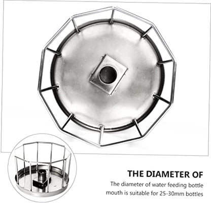 BESPORTBLE Automatic Water Dish for Reptiles Stainless Steel Turtle Feeder Automatic Turtle Feeder Gravity Feed System