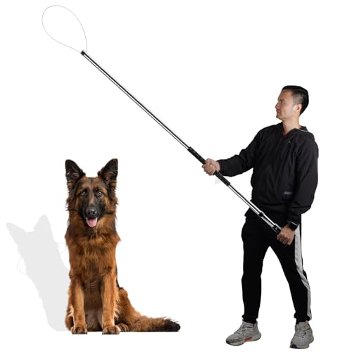 92" Animal Catch Pole Wildlife Control Tool Noose Holder Net Kit | for Dogs Feral Cat Raccoons Hog Pig Fox Coyote Bulldog Wolf Goat Lizards Boar Bichon Calf Piglet Gator