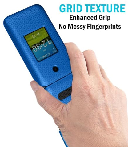 Holster Combo for Cricket Debut Flex Flip Phone Case with Belt Clip - Blue | Also Fits AT&T Cingular Flex 2, For Model U1030AA or U1030AC via 2023 - color: Blue