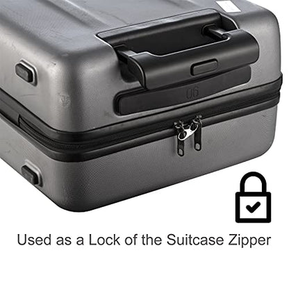 Zpsolution Zipper Clips Anti Theft, Zipper Locks for Backpacks, Purses | Locking Clips for Travel, Theft Deterrent, Double Opening Small Carabiner Clips, Zipper Pull Replacement - color: 2 Black and 2 Silver
