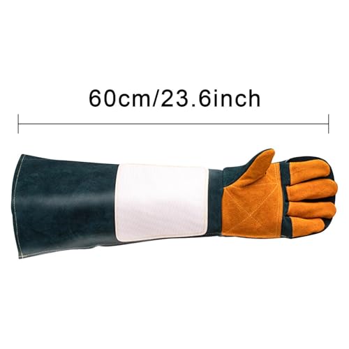 suade Gauntlet Protectors - Animal Handling Gloves, High Temperature Oven Grill Stove Shield, Cut Resistant Accessory Case - color: D