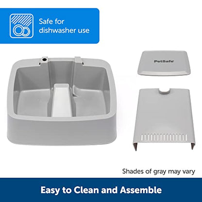 PetSafe Oasys Pet Fountain, 1/2 Gallon (64 oz), Small Dogs & Cats | Adjustable Water Flow, Whisker-Friendly Tray, Dishwasher-Safe, Replaceable Carbon & Foam Filters Included - size: 1/2 Gallon