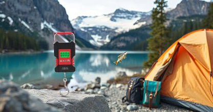 Klau Portable Rechargeable Fish Scale Luggage Scales 50 kg / 100 lb | Heavy Duty, Waterproof, Measuring Tape, Home Farm Hunting Outdoor