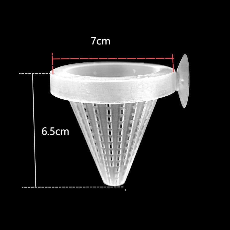 4PCS Aquarium Nematode Feeder, which Comes with Suction Cups for, and Aquarium Live Red Worm Feeding Cone Cups