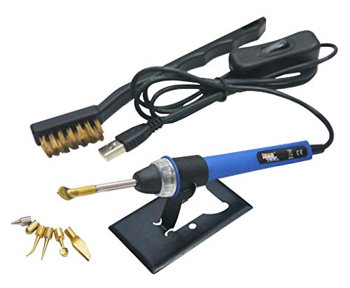 KINGTOOL 3D Printing Smoothing Tool Kit, 3D Printing Modify Finishing Tool, Cleaning Needle, Scarper (USB Powered) (Ultramarine) - color: Ultramarine