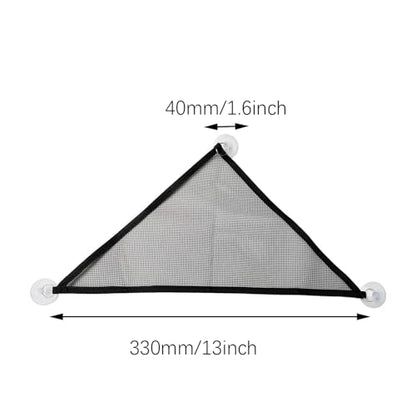 2PCS 13 Inch Climbing Nets with Suction Cups Black Breathable Mesh Reptile Hammock Pet Supplies