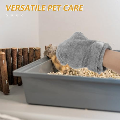 Bite Resistant Gloves for Hamsters - Animal Handling Gloves - Bite Proof Pet Protective Mittens Hamster Accessories for Reptile Bird and Chinchilla