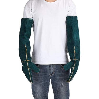 Pongnas Bite Proof Animal Handling Gloves for Dogs Cats Reptiles Puncture Pet Grooming Training Gloves with Extended Sleeve for Safe Wildlife Control Large
