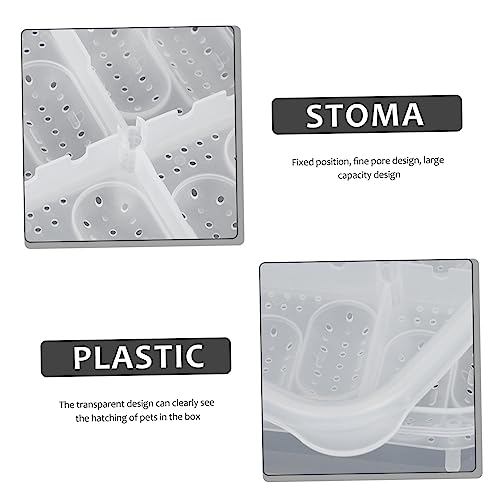Reptile Breeding Box Egg Incubation Tray Heavy Duty for Snakes Geckos and Lizards - color: White