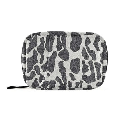 Black White Reptile Skin Weekly Medicine Pill Organizer Travel Pill Case Box Holder Container Small for Vitamin Supplement