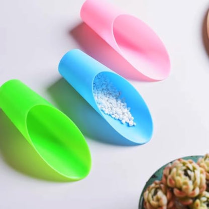 ROYHOO 9PCS Bonsai Soil Scoop Plastic Succulent Soil Scoop Indoor Plants Little Small Potting Shovel Bucket Shovel for Garden Planting