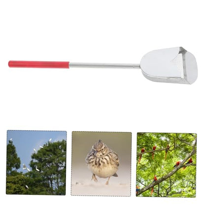 Stainless Steel Adjustable Pooper Scooper for Chicken Coop Cleaning Heavy Duty Bird Cage Litter Scoop for PET Waste Removal and Reptile Substrate