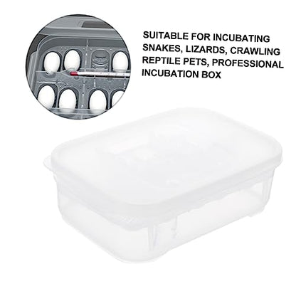 Reptile Incubation Hatchery Box Transparent Incubator for Geckos Snakes and Lizards Lightweight and Easy to Clean Hatching Container for Breeding Reptiles