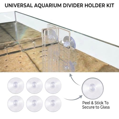 Fish Tank Divider, Adjustable Acrylic Separator for 5 Gallon Tanks | Fits 5-5.5 gallon aquariums, adjustable 7.3"-8.3" width, clear acrylic panel, dual suction cups, freshwater divider - size: 7x9(5Gallon )