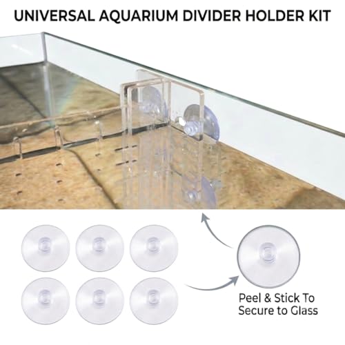 Fish Tank Divider Adjustable Acrylic Separator for 15-20 Gal Tanks | Fits 15-20 gallon aquariums, adjustable 11.2"-12.5" width, clear acrylic panel, dual suction cups, freshwater divider - size: 11.2x11(15-20Gallon )