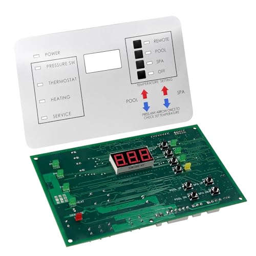472100 Digital Display Temperature Controller Board Fit for Pentair MiniMax NT Series Pool and Spa Heater Fit for HTR 200 250 300 400 Models, Includes Temperature Control Board and Keypad
