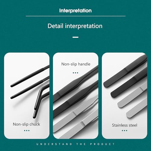 Reptiles Feeding Tongs Clamp Long Nonslip Coated Stainless Steel for Safe Pet Food Handling Pet Feeding Spoon - color: Feeding spoon color titanium