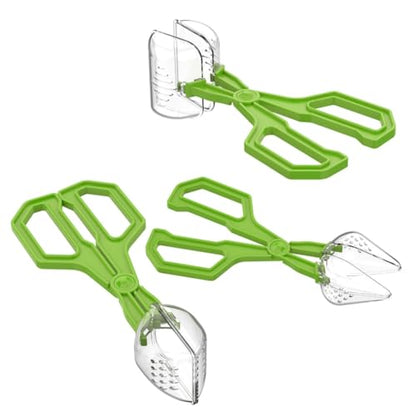 Reptiles Feeding Tongs,Clear Reptiles Feeding Tongs Gentle Creature Catcher Tool with Ergonomic Grip for Safe Handling Easy - color: Green, size: 18x7.50cm/7.09x2.95in