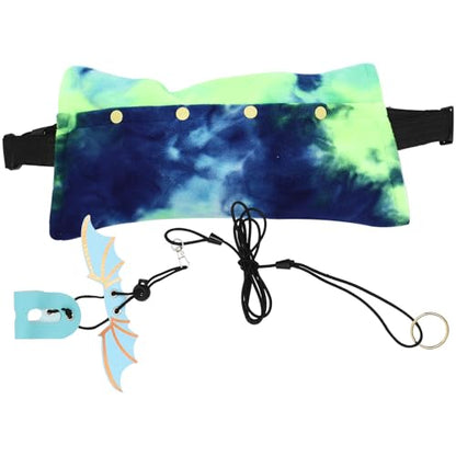 Lizard Bag Set with Adjustable Leash and Strap Small Portable Pet Lizard Carrier Bag for Outdoor Travel Bearded Dragon Reptile Travel Accessory