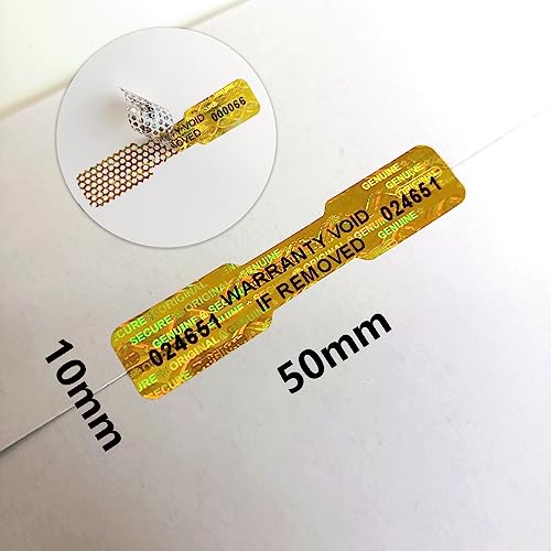 620pcs Bone Shape Tamper Proof Hologram Stickers Honeycomb Bottom Genuine Warranty Void Seal Labels tamepr evident Labels (2x0.4inch,Gold)