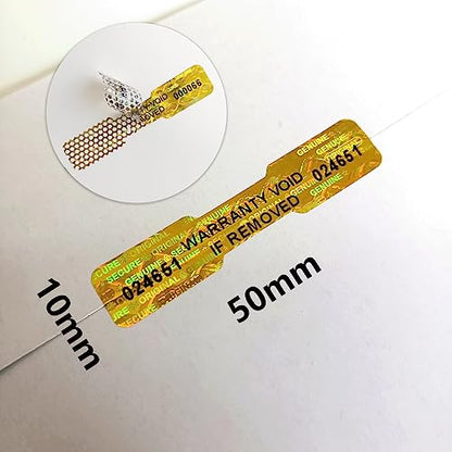 620pcs Bone Shape Tamper Proof Hologram Stickers Honeycomb Bottom Genuine Warranty Void Seal Labels tamepr evident Labels (2x0.4inch,Gold)