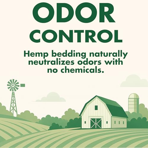 Hemp Bedding – Low Dust, Super Absorbent, Natural Odor Control, Eco-Friendly for Chicken Coops, Rabbits, Horses & Reptiles, 33 lb (Pack of 1) - size: 33 Pounds (Pack of 1)