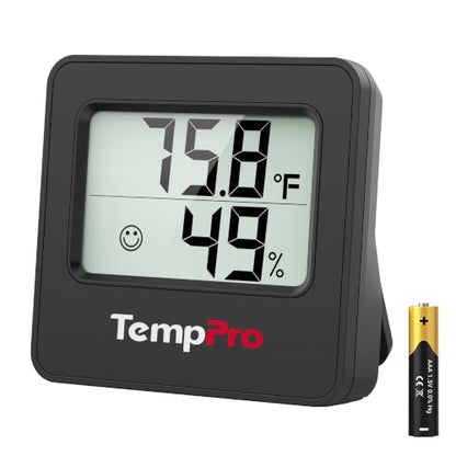 TempPro TempAir Hygrometer Indoor Thermometer for Home | Room Thermometer Humidity Meter with Accurate Temperature Humidity Sensor for Greenhouse Baby Room Office-1 Pack - size: Indoor Thermometer