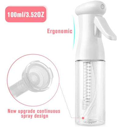 Continuous Travel Spray Bottle,Hair Small Spray Bottl e,Plants Water Spray Mist Bottle,Ultra-Fine Spray Bottle for Hair,Skincare, Plant Care, Pet Grooming, Cleaning(100 ML White)-Christmas - color: White-1 Pc, size: 3.4 Ounces