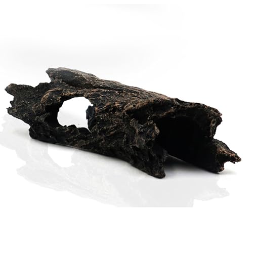 Fish Tank Decorations-Bearded Dragon Tank Accessories Aquarium Decor, Reptile Hide Tree Trunk Betta Lizard Snake Gecko Axolotl Spider Turtles Bearded Dragon Tank Accessories (Black)