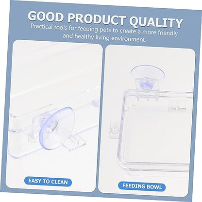 Beavorty 1pc Lizard Feeding Bowl Suction Cup Reptile Feeder Reptiles Reptile Water Bowl Reptile Gecko Feeder Dish Bowl Worm Dish Reptile Bowl Terraium Bowl Gecko Drink Acrylic Suction Basin