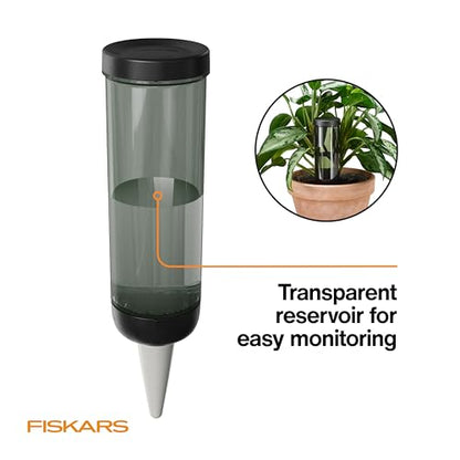 Fiskars 11.75oz Self-Watering Spike for Indoor Plants While Away | Vacation & Travel Plant Care, Continuous Hydration, Porous Ceramic Cone Stake for Slow Release - size: Watering Spike
