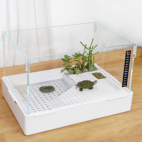 BETAZOOER Large Acrylic Turtle Tank Water Filter Reptile 23"×13.5"×10" - size: Large(Acrylic)