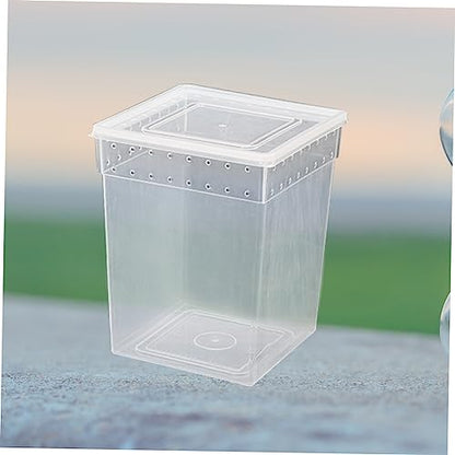 Breeding Box for Reptiles Lightweight Spider Lizard Habitat Ventilated Feeding Container Buckles for Safe Transport and Quarantine
