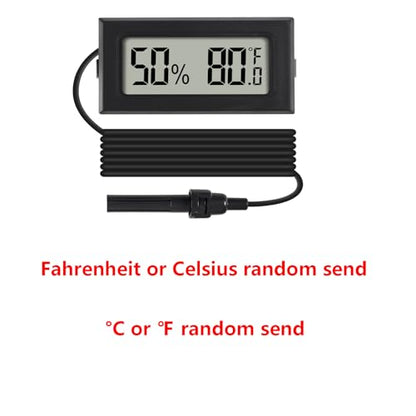 1Pcs Mini Digital Thermometer Hygrometer Gauge Indoor with Probe Sensor LCD Display Meter Temperature Humidity Fahrenheit Meter for Incubator Reptile Plant Tank Garden ℉ - size: 1 PCS
