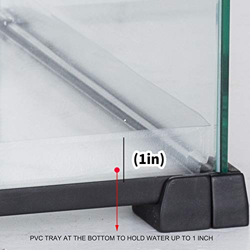 REPTIZOO Small Glass Tank 8 Gallon, Top Opening Terrarium 12" x 12" x 12" Leopard Gecko Tarantula Young Lizard Hermit Crab Frog Insects Breeding Tank - size: 12"W X 12"D X 12"H (8 Gallon)