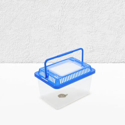 Mikikit 8pcs Portable Reptile Terrarium Boxes with Handle Large Plastic Tortoise Enclosure Spider Feeding Container for Home Travel Use