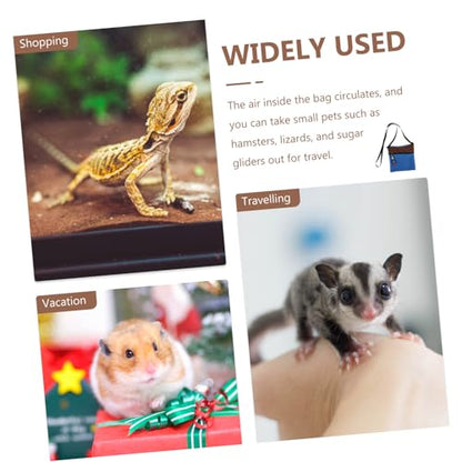 POPETPOP Pet Backpack Carrier Reptile Backpack Bag Small Pet Carrier Hamster Travel Bag Guinea Pig Travel Container Random Color
