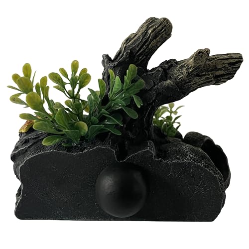 Aquarium Decor Magnetic Driftwood Outcropping Ornament –Wall-Mounted Fish Tank Accessory