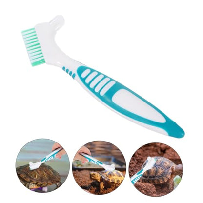Happyyami 3pcs Turtle Brush Tortoise Shell Cleaning Brush Reusable Lightweight Ergonomic Handle Multi-Purpose for Turtle Care - color: Light Green