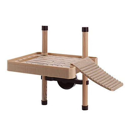 Aquarium Floating Island Basking Platform, Reptile Climbing Platform, Tortoise Basking Platform with Sloped Ramp for Turtles Frogs Salamanders, Non - Plastic (Medium) - size: Medium