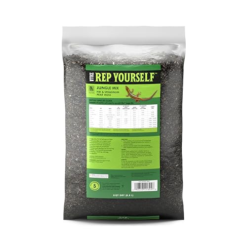 Zilla Pet Reptile Terrarium Substrate Bedding, Jungle Mix, for Frogs, Rainforest Geckos, Toads and Snakes, 8 Quart | For Frogs, Rainforest Geckos, Toads and Snakes - size: 8 Quarts (Pack of 1)