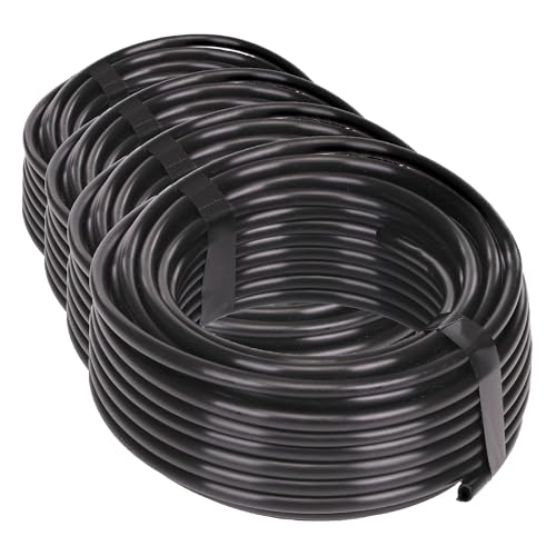 Raidrip 016005P 1/4-Inch Drip Irrigation Supply Tubing, 50-Foot, for Irrigation Systems, Black Polyethylene (Pack of 4) - size: 50 Ft (Pack of 4), style: Polyethylene