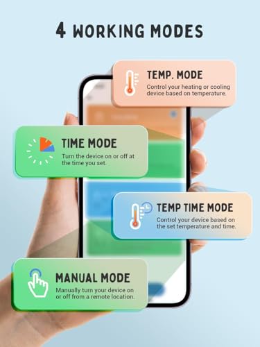 INKBIRD Plug in Thermostat WiFi 1800W 15A Heating Cooling Timer Countdown Mode - size: 1800W 15A WIFI