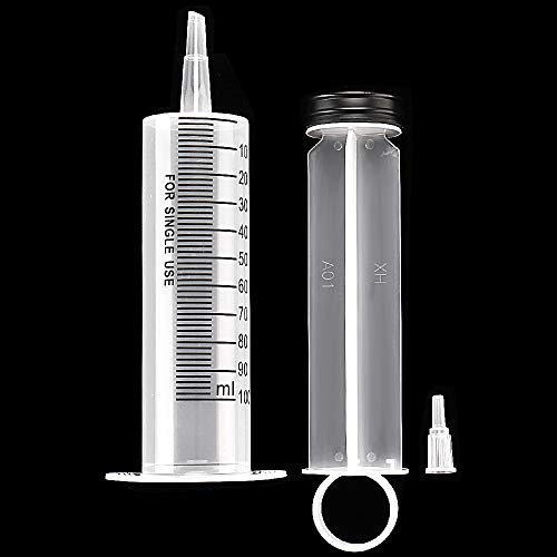 100ml Syringes with Caps (Pack of 4) for Industrial & Scientific - size: 100ml-4pcs