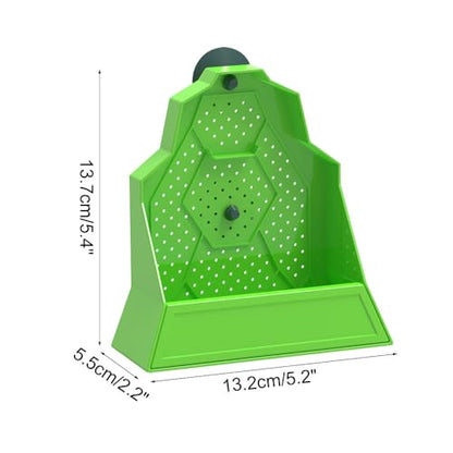 Reptile Bug Feed Bowl, Suction Cup Hanger Escapeproof Bugs Feeder Box with Ventilation Holes, Wall-Mounted Hunting Food Bowl for Lizard Bearded Dragon Frog - size: Small 13.2*5.5*13.7cm/5.2*2.2*5.4"